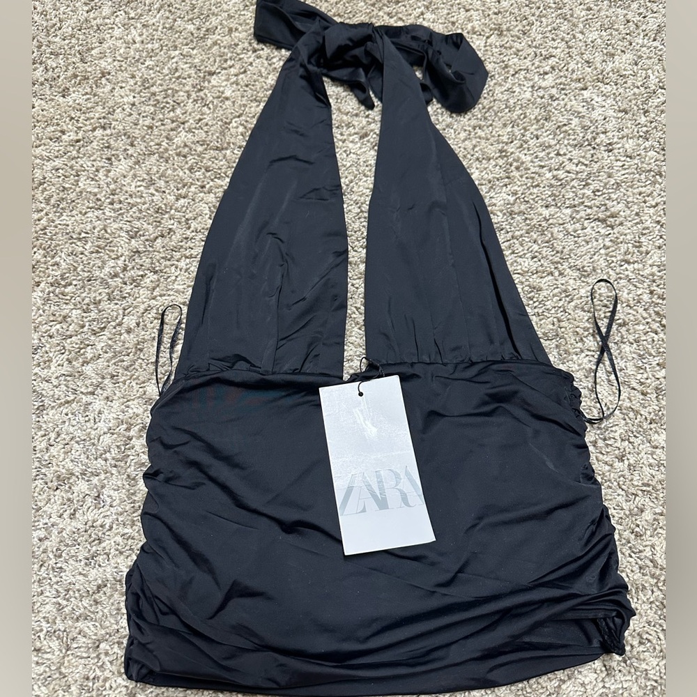 Zara Black Halter Top
